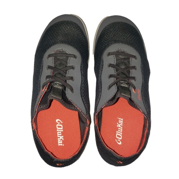 OluKai Moku Pae Boat Shoes Men\'s Size 9 Gray/Orange Quick-Dry Mesh main image 7